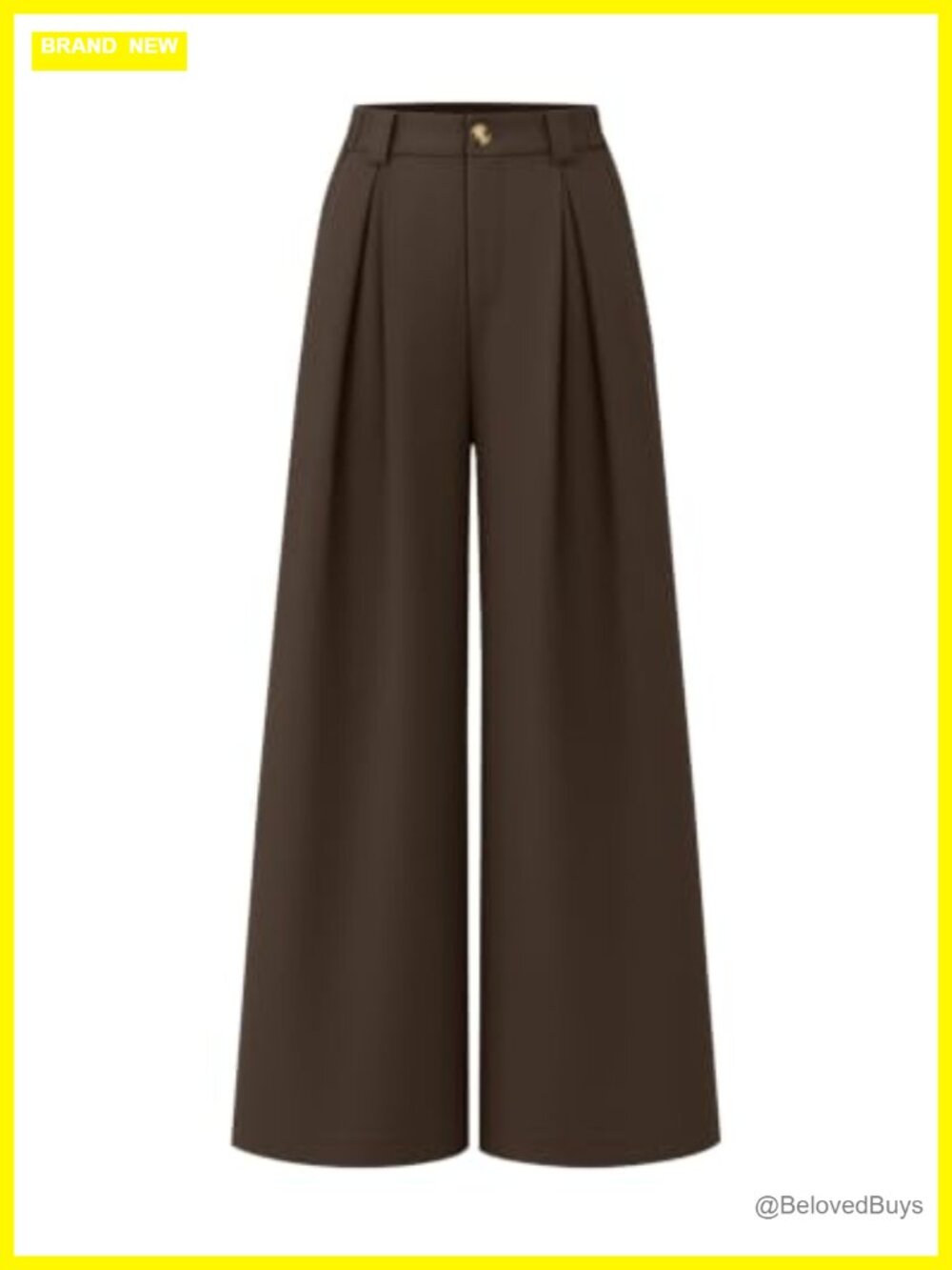 High Waisted Wide Leg Dressy Casual Pants Pleated Trousers with Pockets